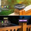 RGB Color Changing Solar Post Cap Light Outdoor 4x4 Solar Powered Fence Light Waterproof For Wood Vinyl Post Deck Porch Lighting