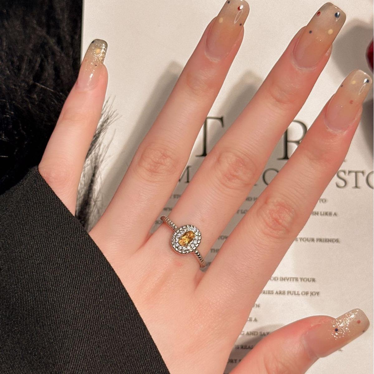 French retro exquisite natural Fanta stone ring women s s925 sterling silver niche design light luxury high-end ring fashion gift
