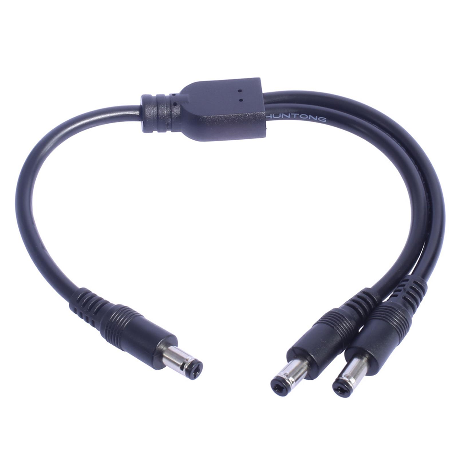 

Кабель-розгалужувач живлення постійного струму Y 18AWG, штекер - 2 штекери 5,5x2,5 мм 5,5x2,1 мм Кабель-розгалужувач живлення для світлодіодів, камер відеоспостереження 5521T