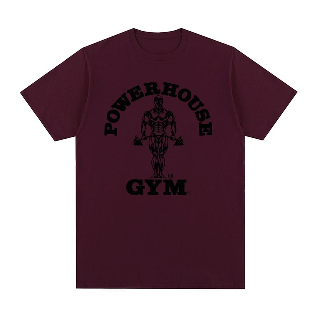 Powerhouse Gym Vintage T-Shirt Harajuku Geek Lustig Baumwolle Herren T-Shirt Neues T-Shirt T-Shirt Damen Tops