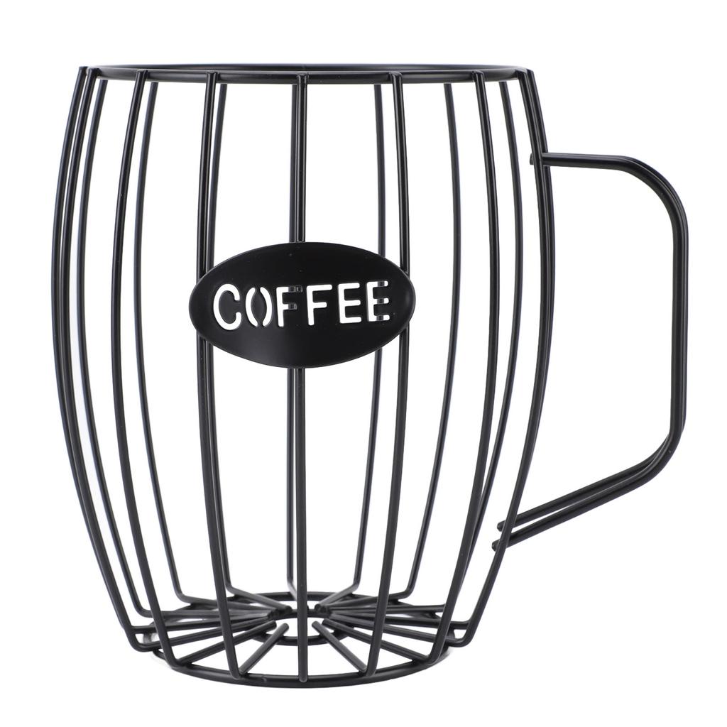 Coffee Pod Holder Iron Metal Beer Cup Shaped Coffee Capsule Storage Basket Organizer for Counter Cof