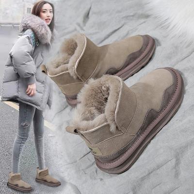 Northeastern Snow Boots for Women 2023 Winter New Velvet Thickened Anti-slip Warm Snow Cotton Shoes