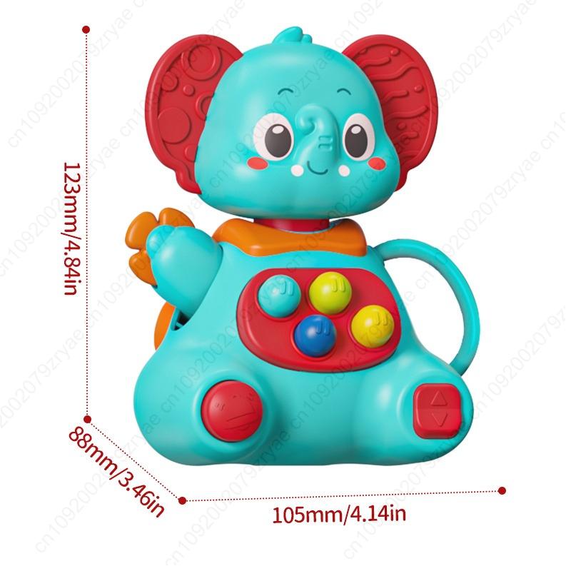 Baby Rattle Toy with Elephant Shapes - Sensory Development Toy for Infants & Toddlers, Mixed Colors - Hand-Eye Coordination,