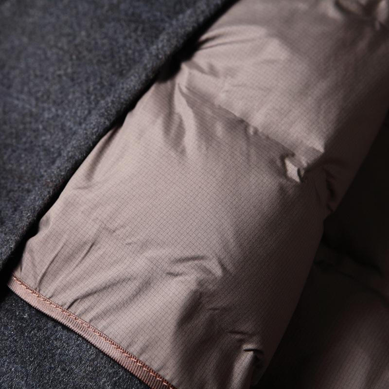 Autumn and Winter Lapel Take-off Down Liner Middle-aged and Young People Business Double-sided Woolen Thermal Jacket