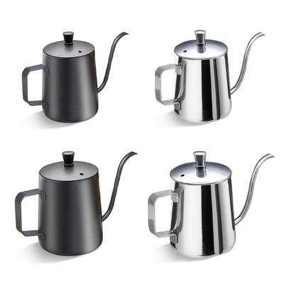 Long Narrow Spouts Kettles Easy To Use Pots for Brewing Coffee and Milk 304 Stainlesss Steel Coffee Maker with Lid