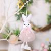 4Pcs Holiday Rabbit Ornaments with Dress Finish for Decorating Holiday Tables Garden and More