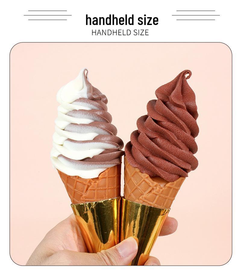 Simulation Torch Ice Cream Cone Model - Fake Dessert Display Prop for Ice Cream Shops