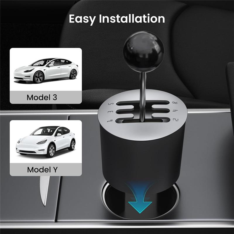 For Tesla Cup Holder Gear Shifter Toy,For Tesla Model 3 Model Y Cup Holder, For Ideal Fun For Tesla Model Y Accessories-M53K