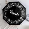 1PC Musical notes Umbrella Portable Folding Umbrella Iron Frame Hole Bone Structure Outdoor Home Umbrella A1