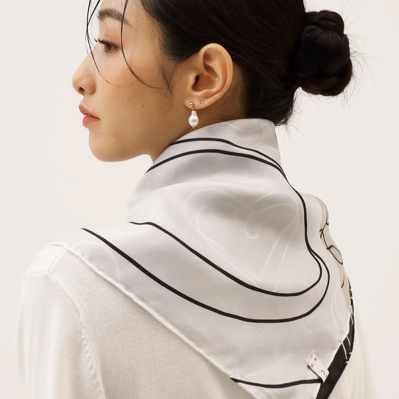 ONSZ Line Drawing Silk Scarf