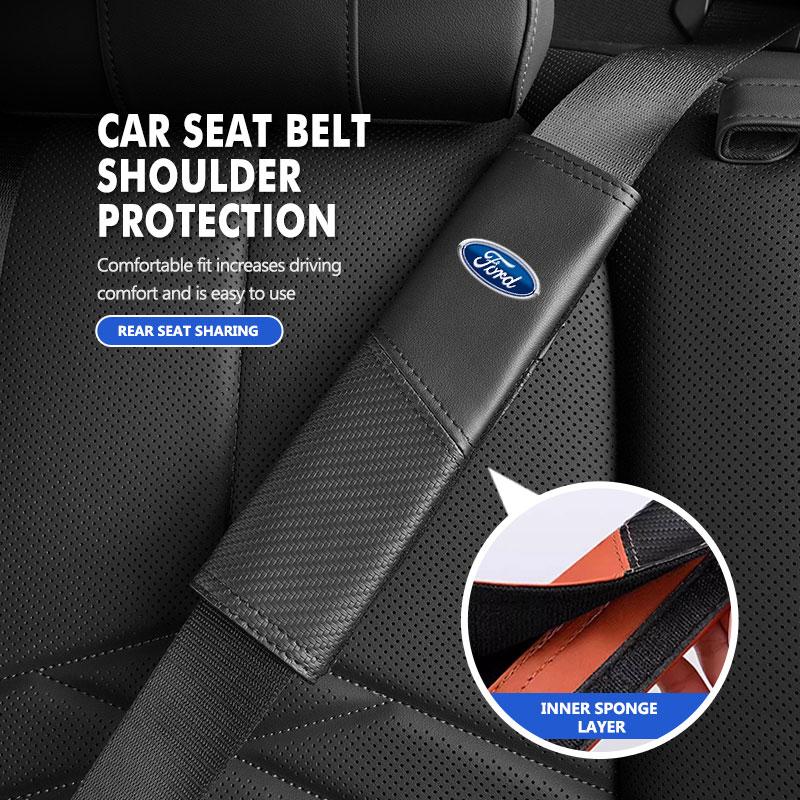 PPWE7 Car Seat Belt Shoulder Protector Pad Auto Accessories For Ford Escape Ecosport Fusion Explorer Expedition Taurus