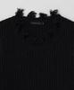 JOJILONG Jn323 Distressed Knit Sweater - Black