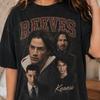 Keanu Reeves Vintage Shirt, 90er Bootleg Schauspieler Collage T-Shirt, Retro Filmstar Grafik Shirt, Fan T-Shirt im Comfort Colors Stil