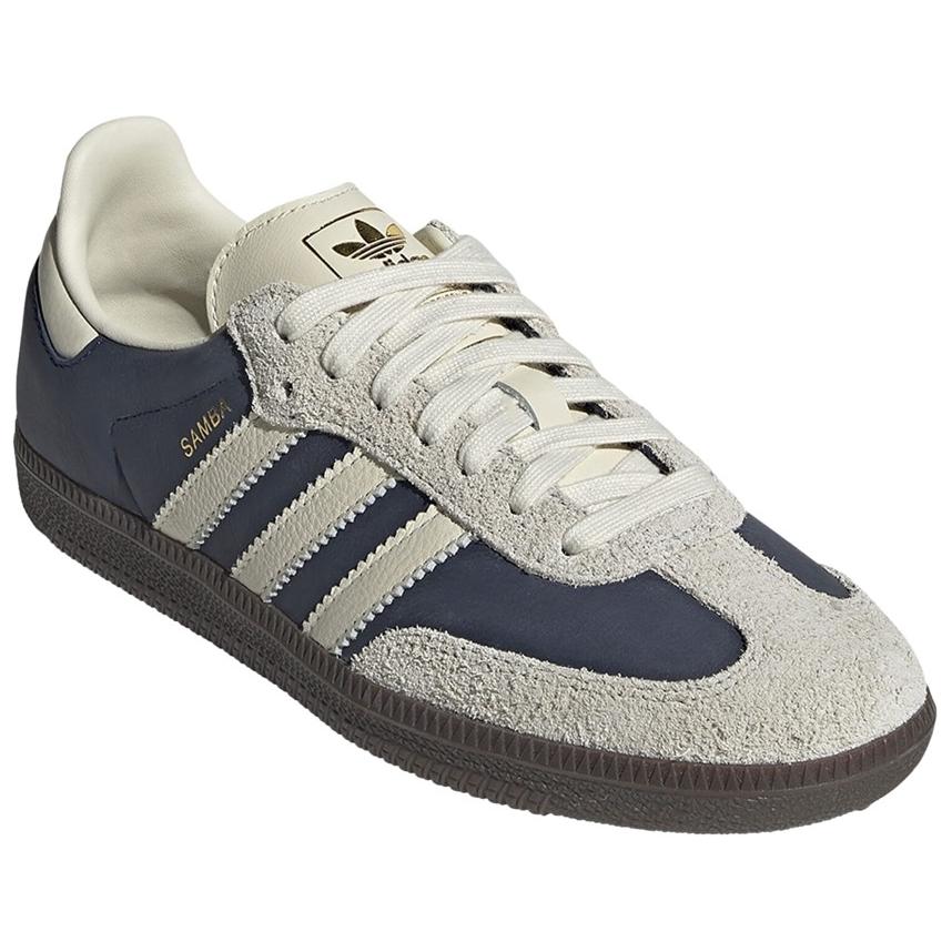 adidas Samba OG Night Indigo Crew White Damen Sneaker Blau Cremeweiß Gold-Metallic IG1968