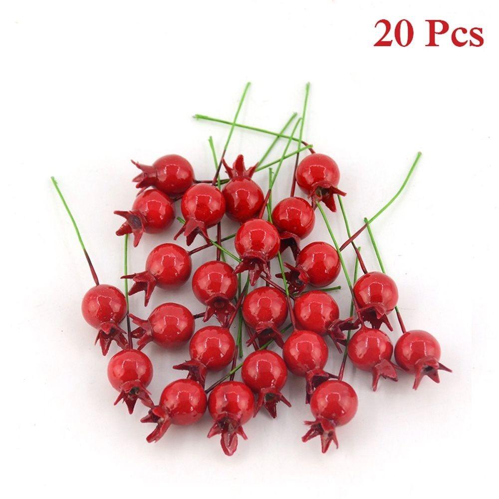 Red Vegetable Christmas Simulation Berries Wedding Decoration Fake Pomegranate Artificial Fruit