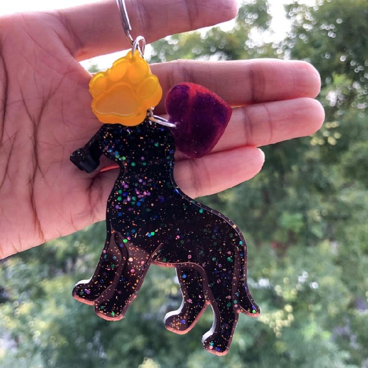 Fun Pendant Molds Keychain Jewelry Mould Dog Series Keyrings Moulds Silicone Moulds Suitable for Hand-Making Pendant