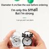 1Pc Creative Quartz Round Alarm Clock 4Cm Mini Metal Small Alarm Clock Portable Desktop Home Decoration