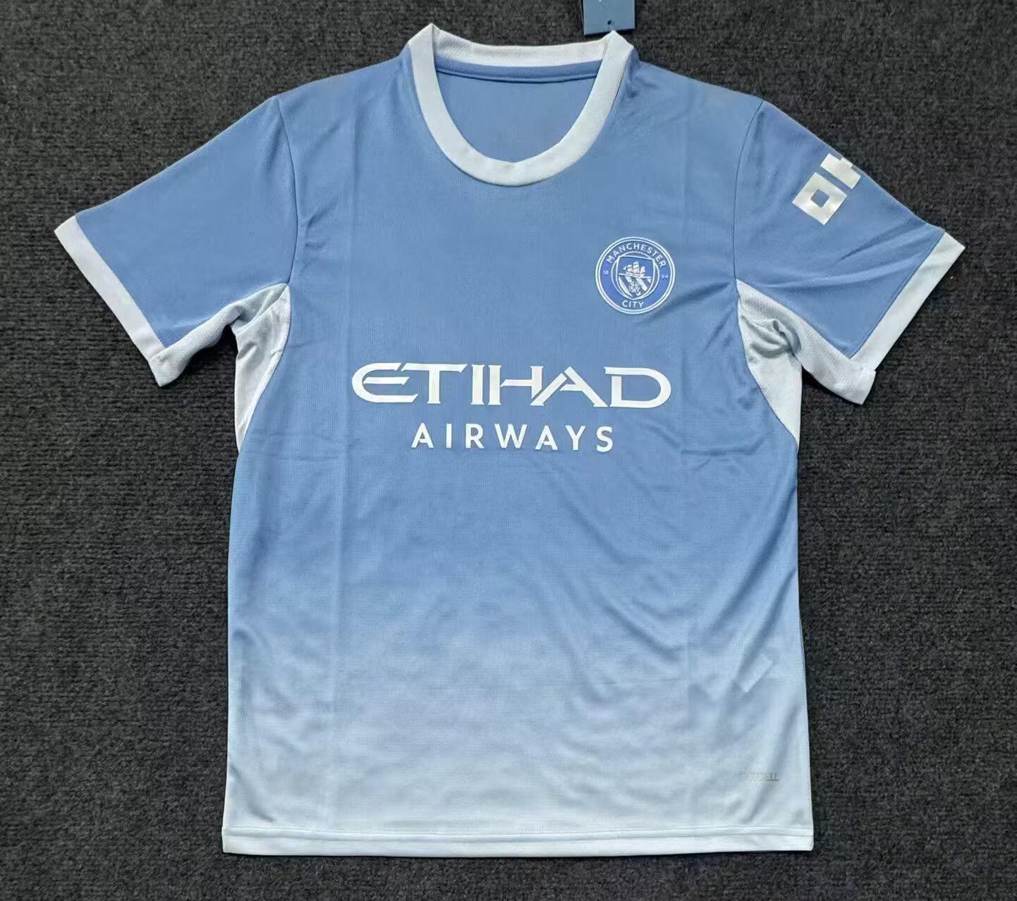 Manchester City Home Fan Edition Football Jersey Short Sleeve Top 2627 S