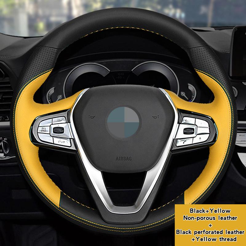 Custom Car Steering Wheel Braid Cover 100% Fit For BMW G20 G21 F40 F44 G22 G23 G26 G30 G31 G32 G11 G12 X3 X4 Car Accessories