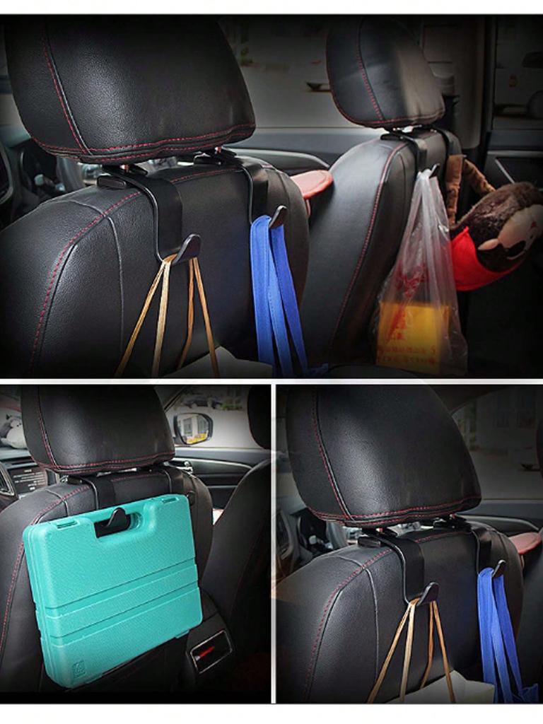 2pcs Car Seat Back Hooks, Universal Vehicle Seat Hook Hanger, Car Interior Accessories, Hidden Multifunctional Organizer, Car Back Seat Hooks