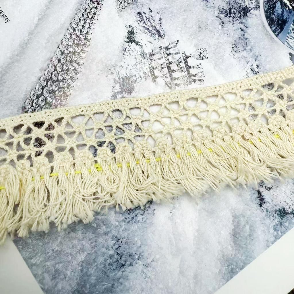 Tassel Cotton Thread Lace Lace Encryption Tassel Curtain Furniture Hanging Ear Bed Sheet Decorative Accessories