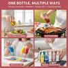 New 5Pcs Transparent Condiment Squeeze Bottles Jam Bottles Non-Drip Oil Liquid Dispenser BBQ Sauces Oil Container Cooking Gadget