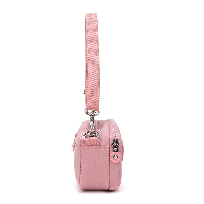 Portamonete in Nylon Leggero Grande Capacità Piccola Borsa Quadrata da Donna Borsa a Tracolla