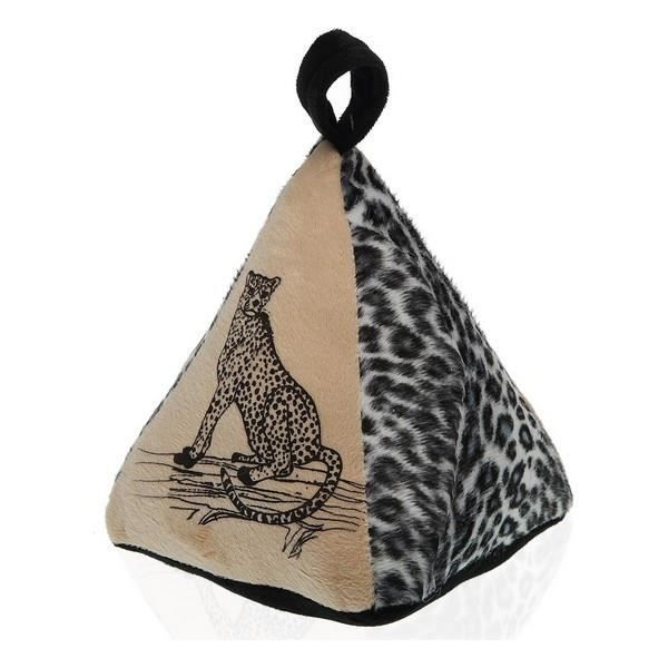 Support De Porte - Léopard - Textile - 14 X 19 X 16 Cm - Mixte