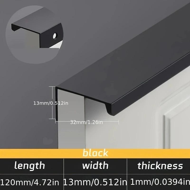 Hidden Furniture Cabinet Door Handles Wardrobe Cupboard Pulls Drawer Knobs Furniture Hardware