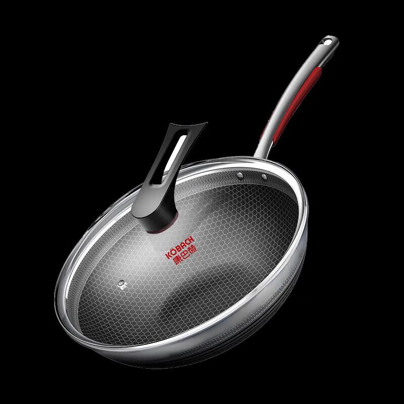 KOBACH 316L Stainless Steel Honeycomb Wok