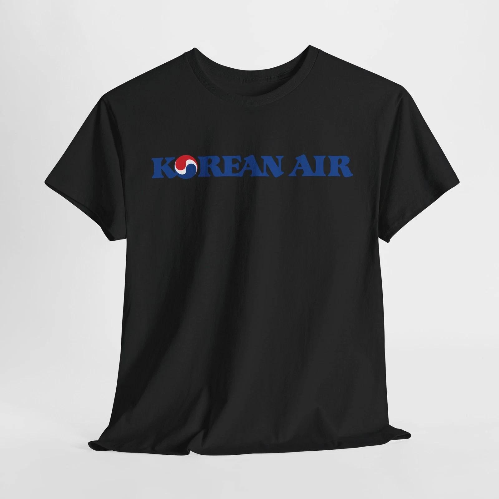 Korean Air Airlines Logo T-Shirt  Vintage Aviation Retro Airline Tee S-5XL XXXXL