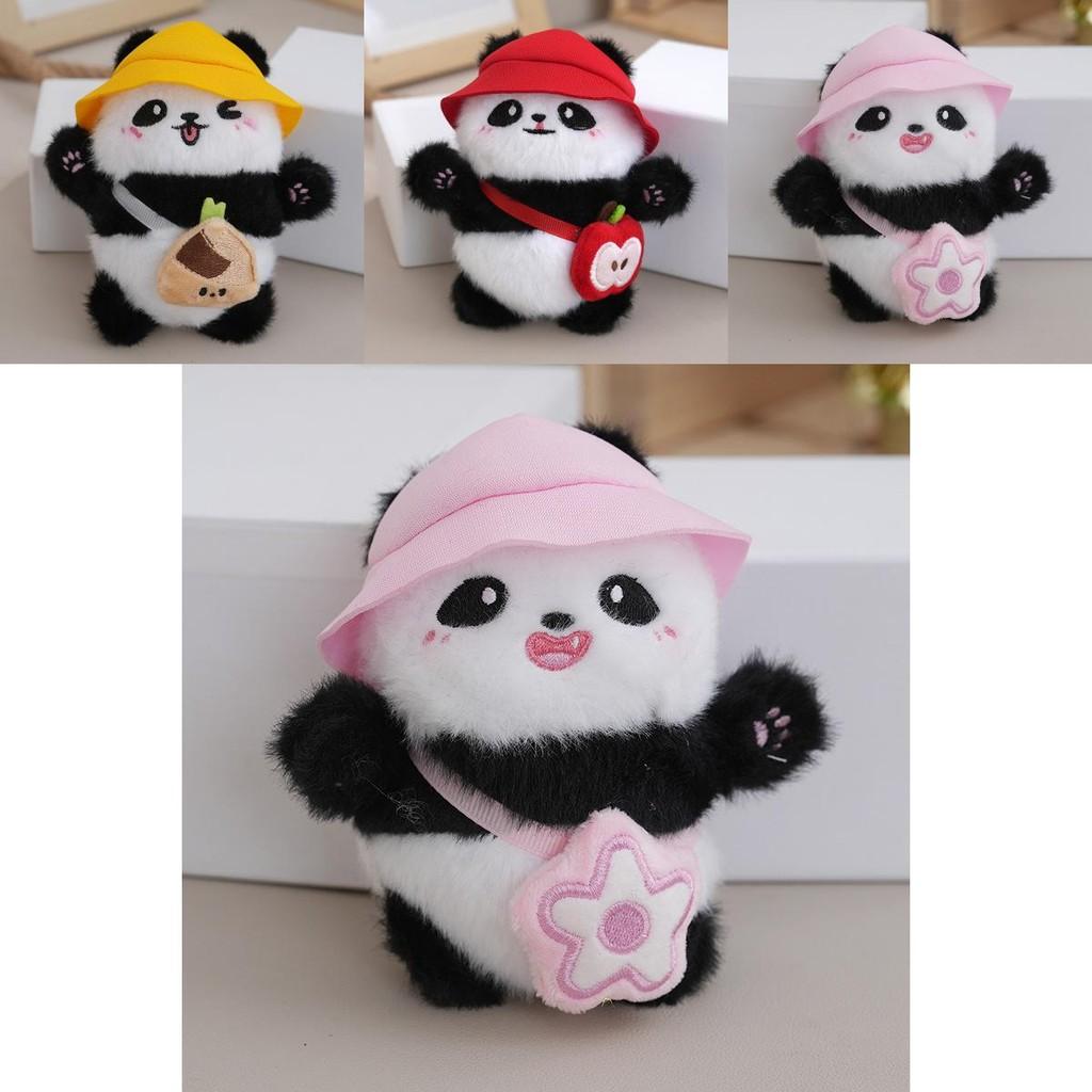 Delightful Mini Plush Panda Keychain Doll Cuddly Stuffed Animal Pendant