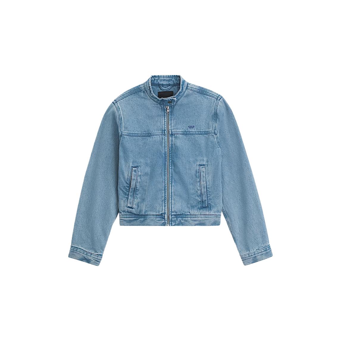 Vans Zipper Vintage Stand Collar Denim Jacket Women jackets VN000T94CDX S