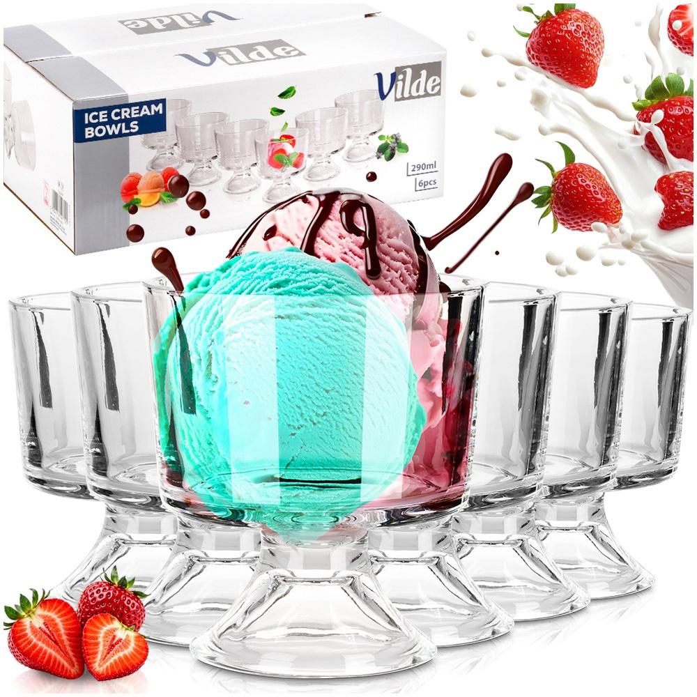 Glass Ice Cream Cups 290 Ml 6 Pcs.