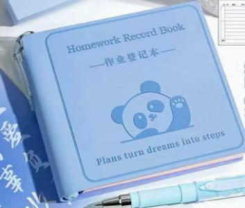 Homework Record Book Student Notebook Organizer with Durable Cover and Compact Size for Daily Study Planning and Assignment Tracking One Size синий