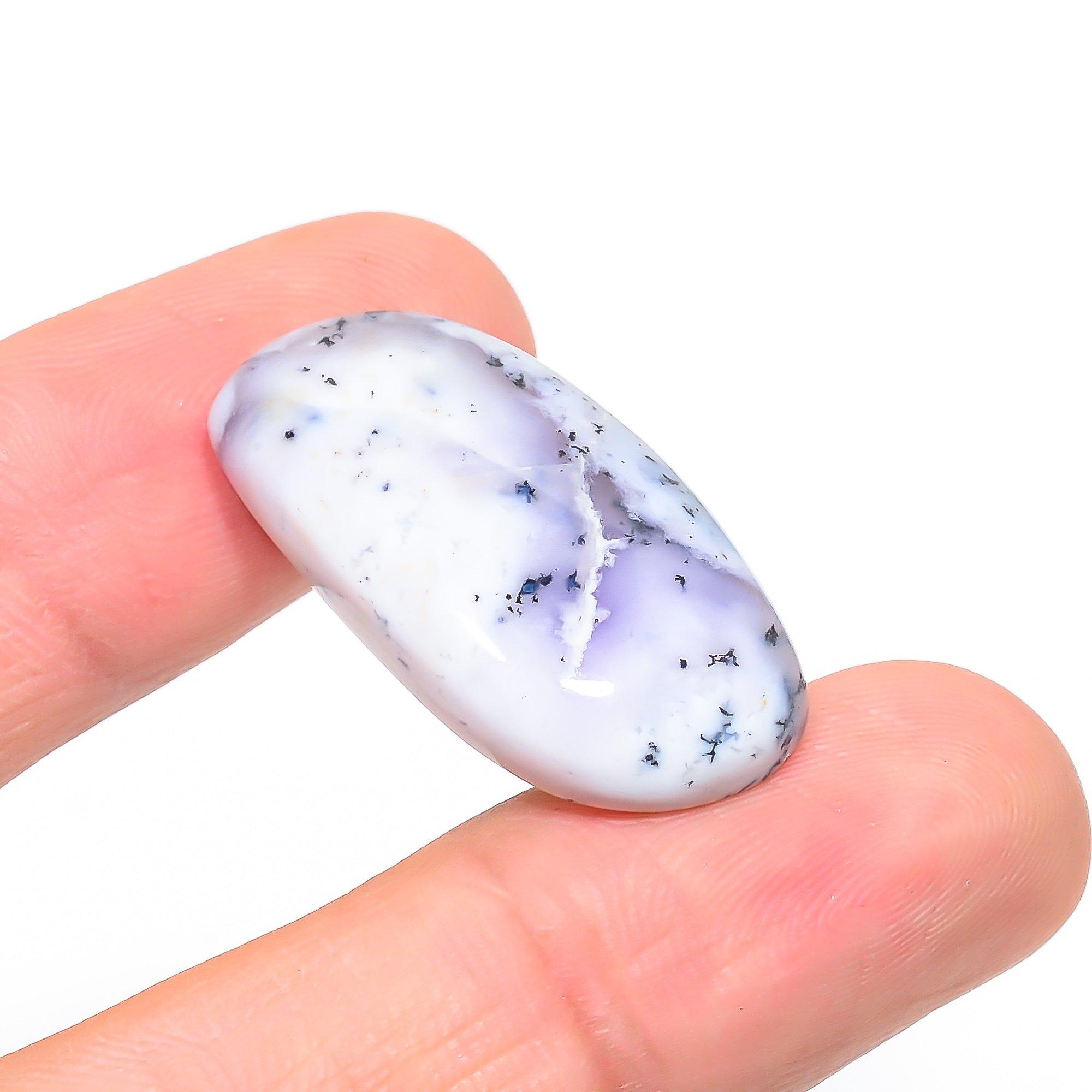 

Dendrite Opal 1.8x3.2mm Natural Cabochon Fine Loose 32.8Cts. F8r51 білий
