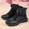 Men Hiking Shoes High Ankle Anti Slip Lace Up Off-road Boots Thick Soled Wear-resistant Desert Outdoor Trekking Shoes for Men