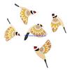 Pack of 5 Handcrafted Wooden Bird Wall Hanging Decorations for Bedroom Living Room Library Scandinavian Home Decors Gift