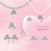 Sense Pink Love Bow Necklace Versatile Collarbone Chain Sweet Cool Less Style Necklace