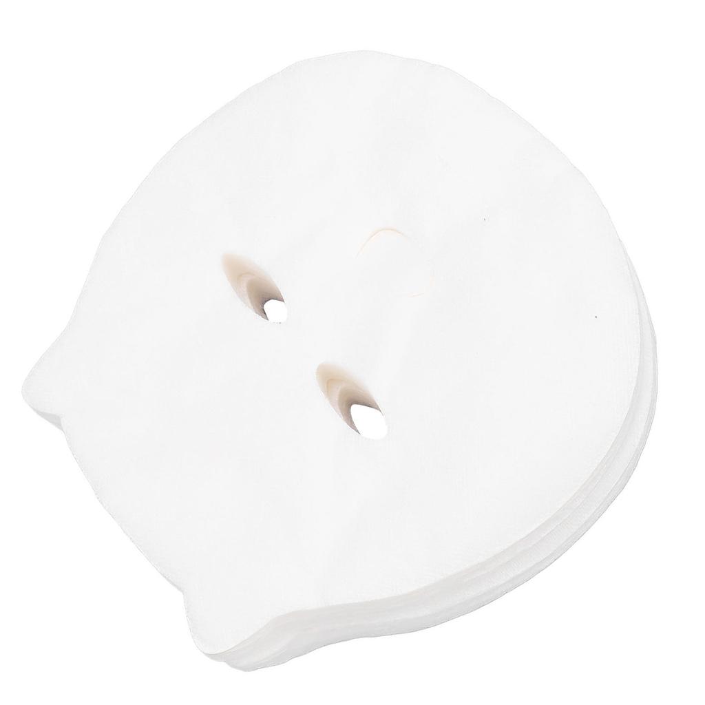 100 Stück Kinder Vorgeschnittene Gesichts-Papierblätter Einweg Feuchtkompresse Baumwolle Geistergesicht Gesichts-Papierblatt