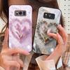 Love's Pink Purple Tulip For Samsung S25 S25 Edge S25Ultra S8 9 S10 20 U Ltra S21 Pro 22 Plus S23 FE S24 Ultra Glass Phone Case