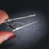 Key Shape Silver Metal Wedding Gifts for Men Necktie Clips Pin Glasses Shape Jewelry Tie Clip