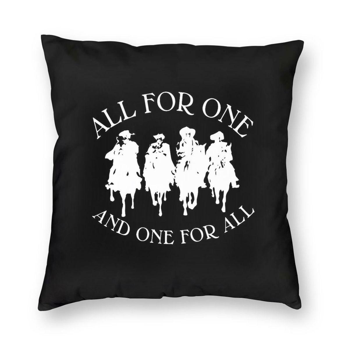 Alexandre Dumas Three Musketeers Square Pillowcase Polyester Linen Velvet Printed Decor Throw Pillow Case Car Cushion Case 45X45 Peach skin 18*18(CM)-1Pcs