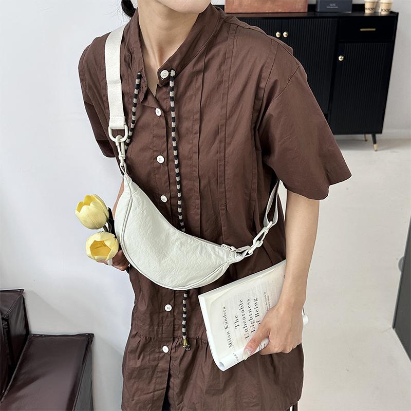 Japanese Crossbody Adjustable Shoulder Bag,Nyl Sports Storage Women Sling Bag,Lightweight Cluth Bag,Unisex Dumpling Purse