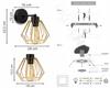 ELEGANT RETRO WALL LAMP WIRE GOLD LOFT