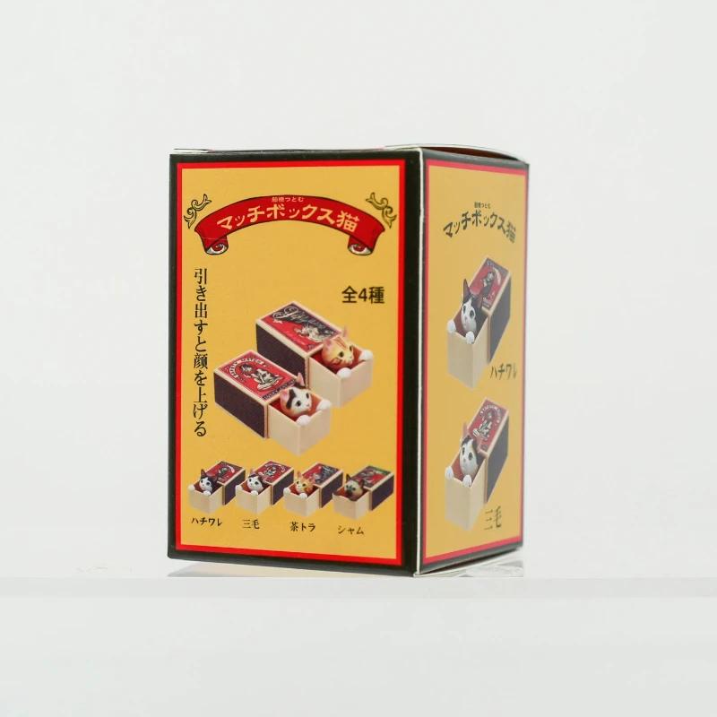 

Kitan Cat in A Matchboxes Capsule Toy Miniature Props Figure Tiger Spot Black White Triple Flower Siam Cat Blind Box Children Gifts