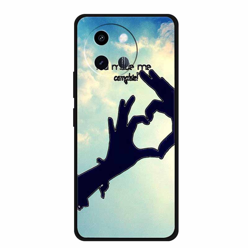 3D Lovely Cute Case For Vivo Y38 Y200i Y200T T3X Soft TPU Silicone Bumper Protector Relief Flower Emboss Phone Cover Funda Capa