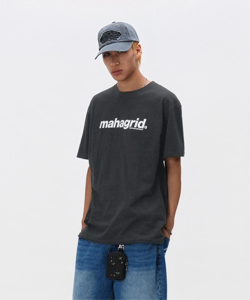 MAHAGRID Basic Logo Tee Charcoal(Mg2Cmmt502A)