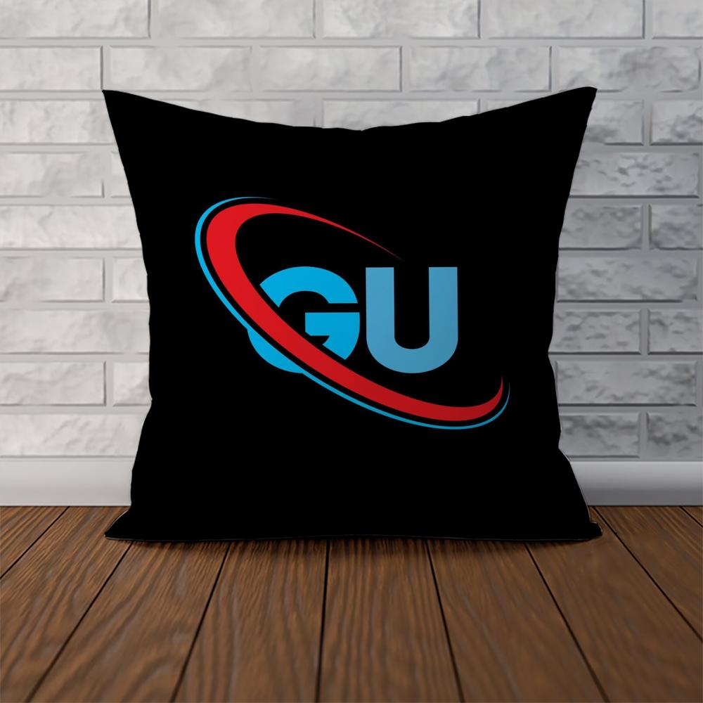 GGU Pillow Case For Car Sofa Decorative Home Doublesided Print Plush Square Throw Pillow Cushion Cover