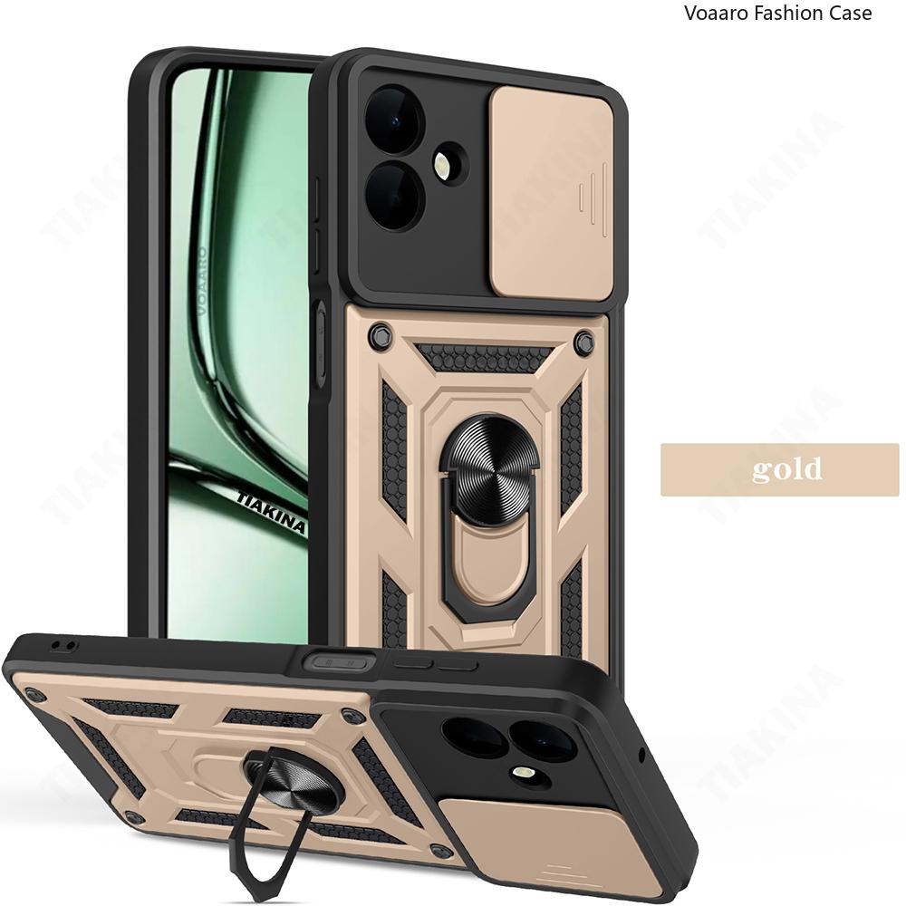 Slide Lens Armor Funda for Samsung Galaxy A07 4G Case for Samsung A06 4G M06 F06 5G Case Magnetic Ring Stand Holder Phone Cover